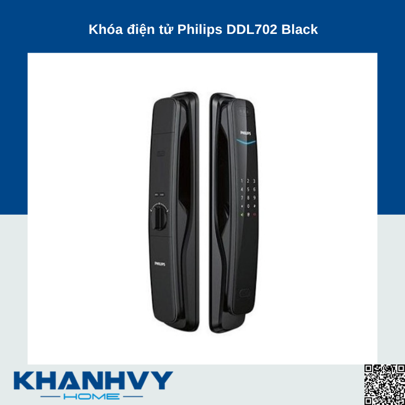 Khóa điện tử Philips DDL702 Black