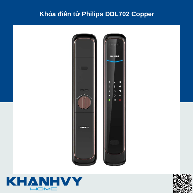 Khóa điện tử Philips DDL702 Copper