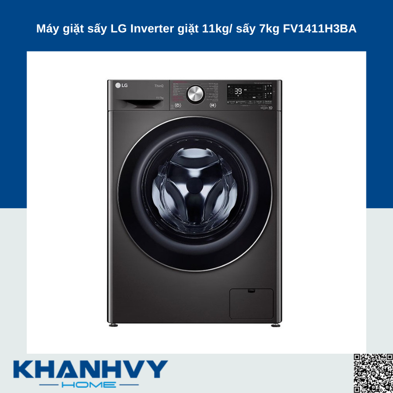 Máy giặt sấy LG Inverter giặt 11kg/ sấy 7kg FV1411H3BA