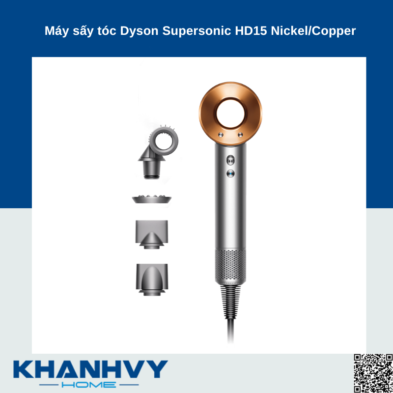 Máy sấy tóc Dyson Supersonic HD15 Nickel/Copper