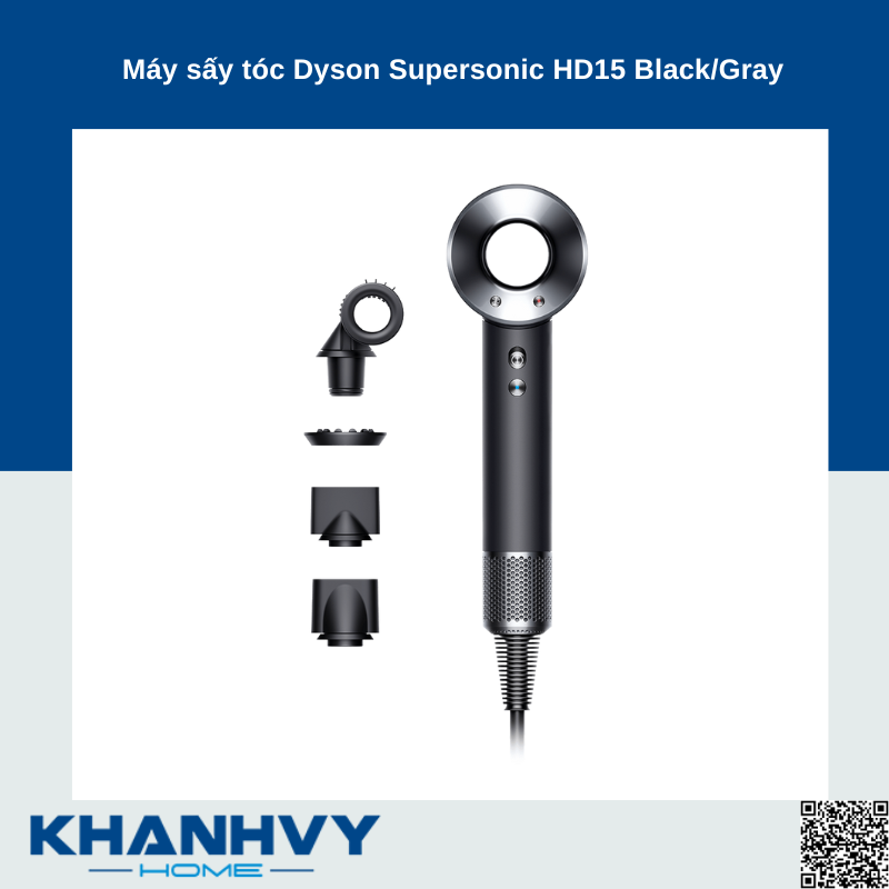 Máy sấy tóc Dyson Supersonic HD15 Black/Gray