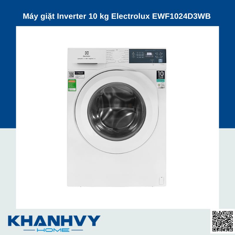 Máy giặt Inverter 10 kg Electrolux EWF1024D3WB |B SN Đà Nẵng
