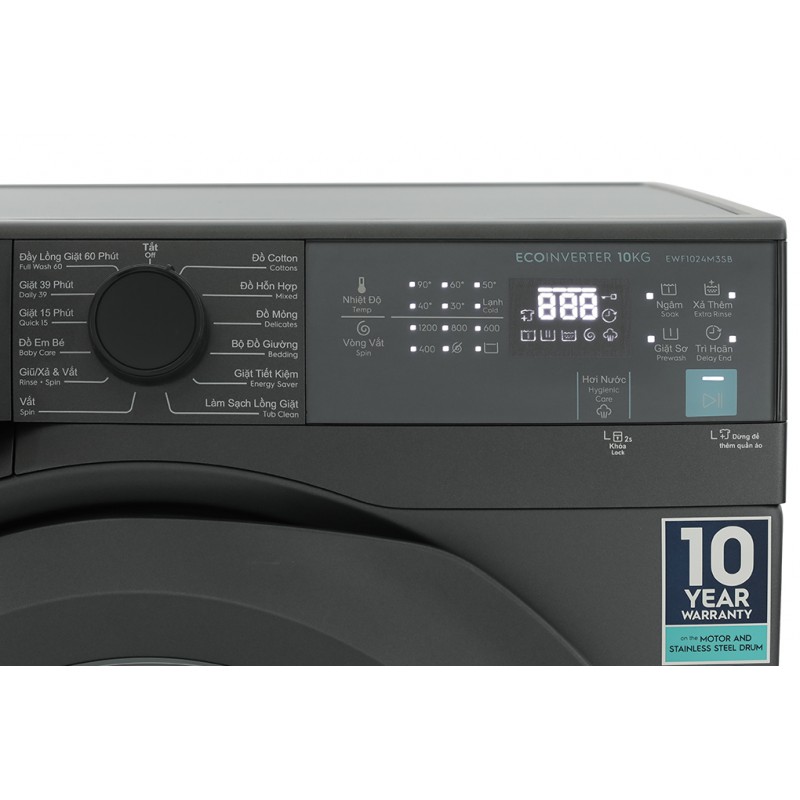 Máy giặt Electrolux Inverter 10 kg EWF1024M3SB |B
