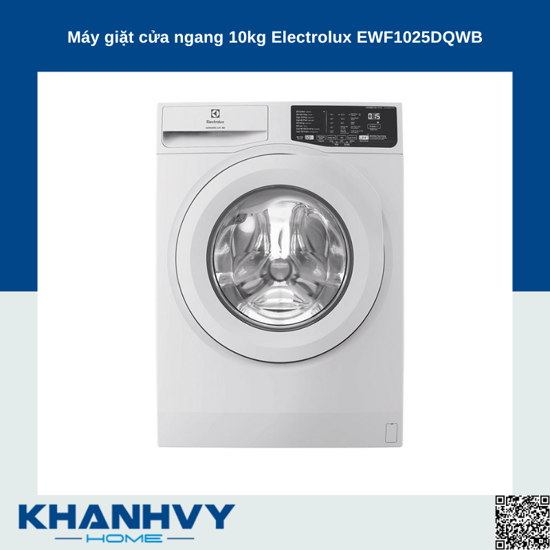 Máy giặt cửa ngang 10kg Electrolux EWF1025DQWB
