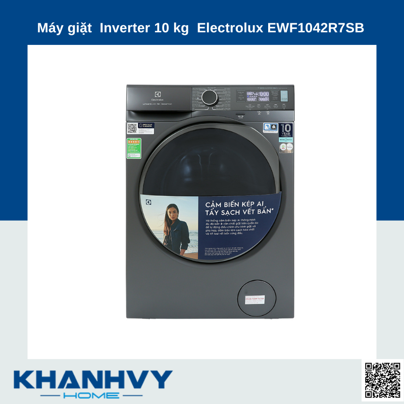 Máy giặt  Inverter 10 kg  Electrolux EWF1042R7SB |B