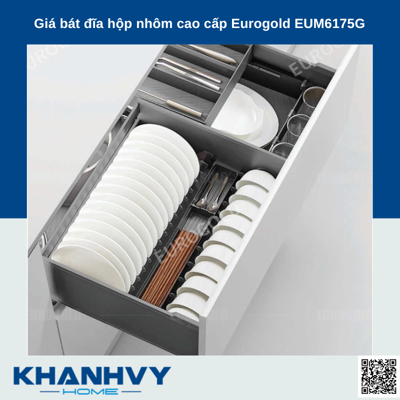 Giá bát đĩa hộp nhôm cao cấp Eurogold EUM6175G