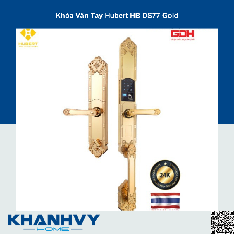 Khóa Vân Tay Hubert HB DS77 Gold