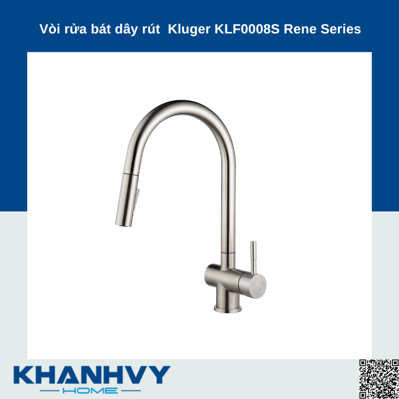 Vòi rửa bát dây rút  Kluger KLF0008S Rene Series