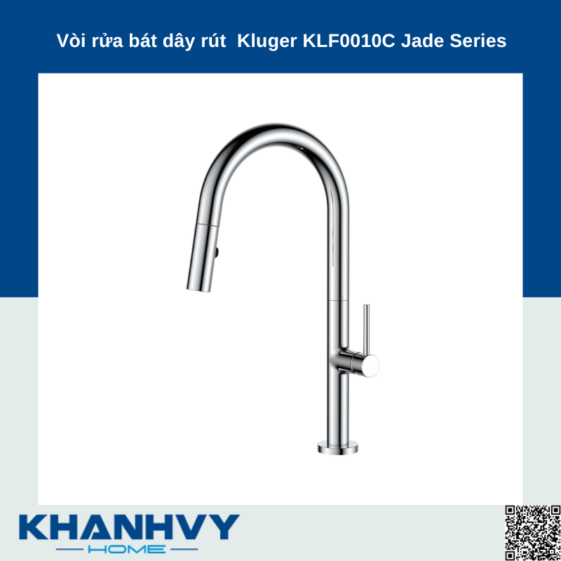 Vòi rửa bát dây rút  Kluger KLF0010C Jade Series