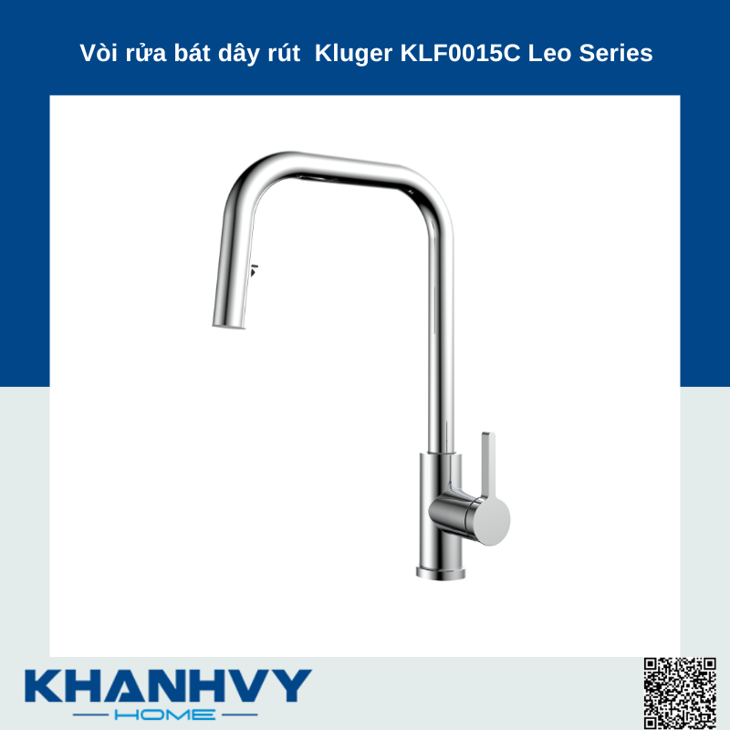Vòi rửa bát dây rút Kluger KLF0015C Leo Series