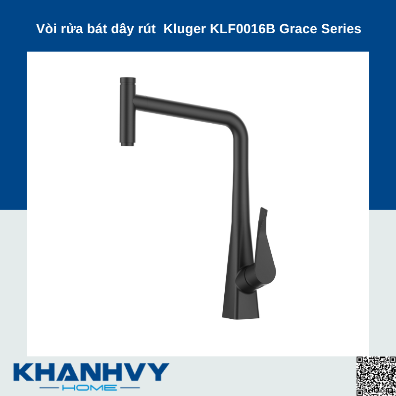 Vòi rửa bát dây rút  Kluger KLF0016B Grace Series