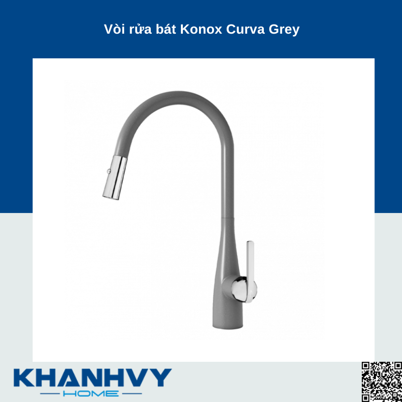 Vòi rửa bát Konox Curva Grey