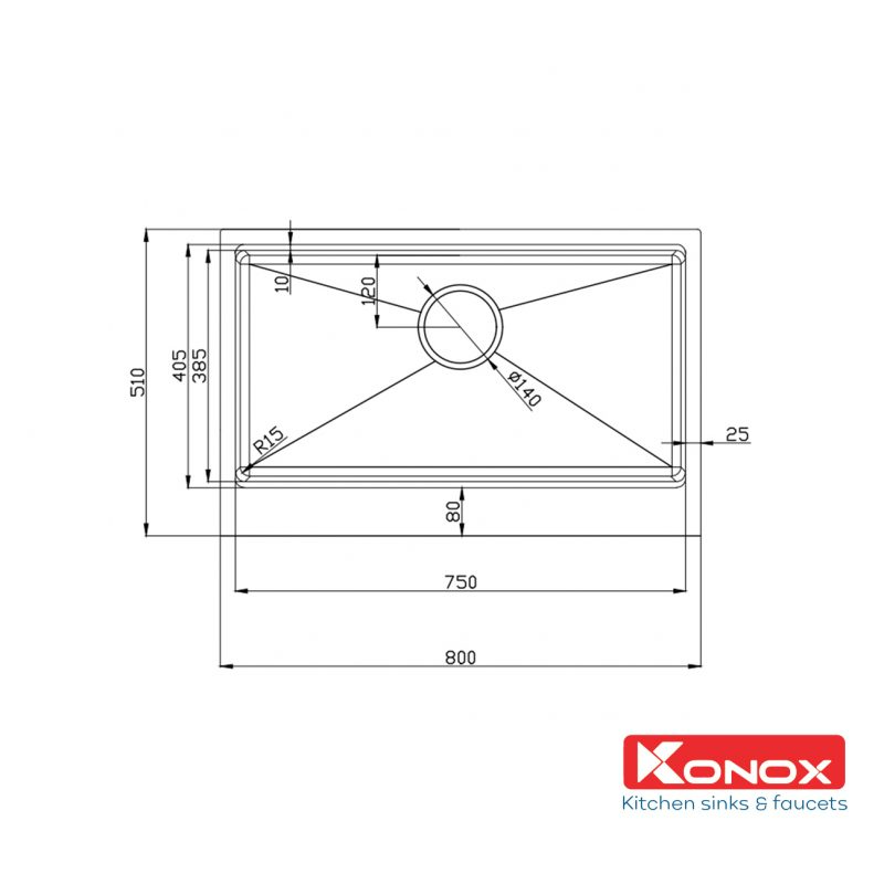 Chậu rửa bát Konox Workstation Sink – Apron Sink KN8051AS Retta