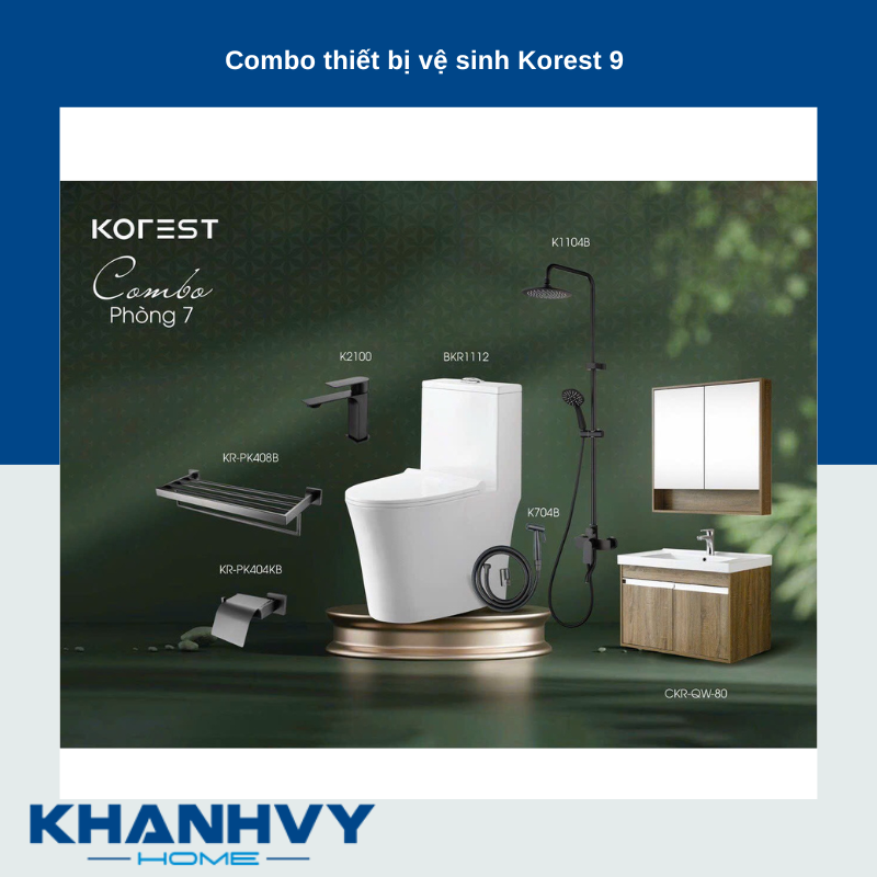Combo thiết bị vệ sinh Korest 9 Outlet