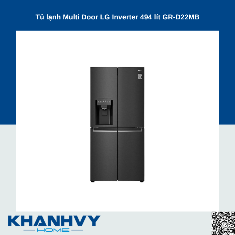 Tủ lạnh Multi Door LG Inverter 494 lít GR-D22MB