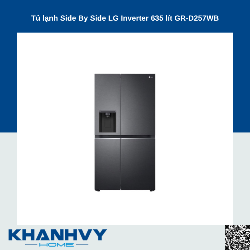 Tủ lạnh Side By Side LG Inverter 635 lít GR-D257WB