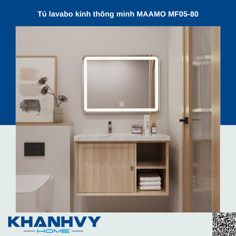 Tủ lavabo kính thông minh MAAMO MF05-80