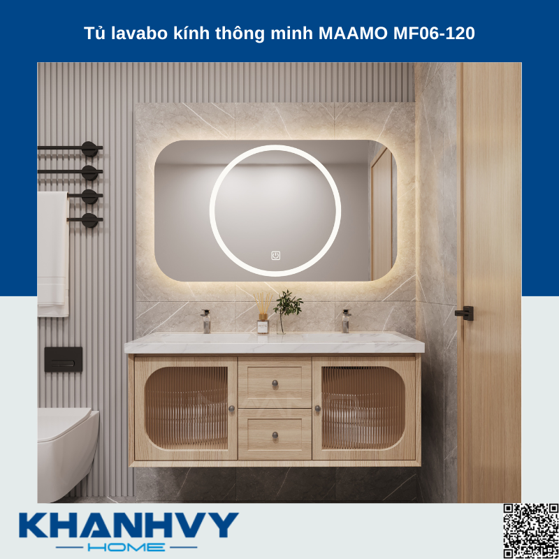 Tủ lavabo kính thông minh MAAMO MF06-120