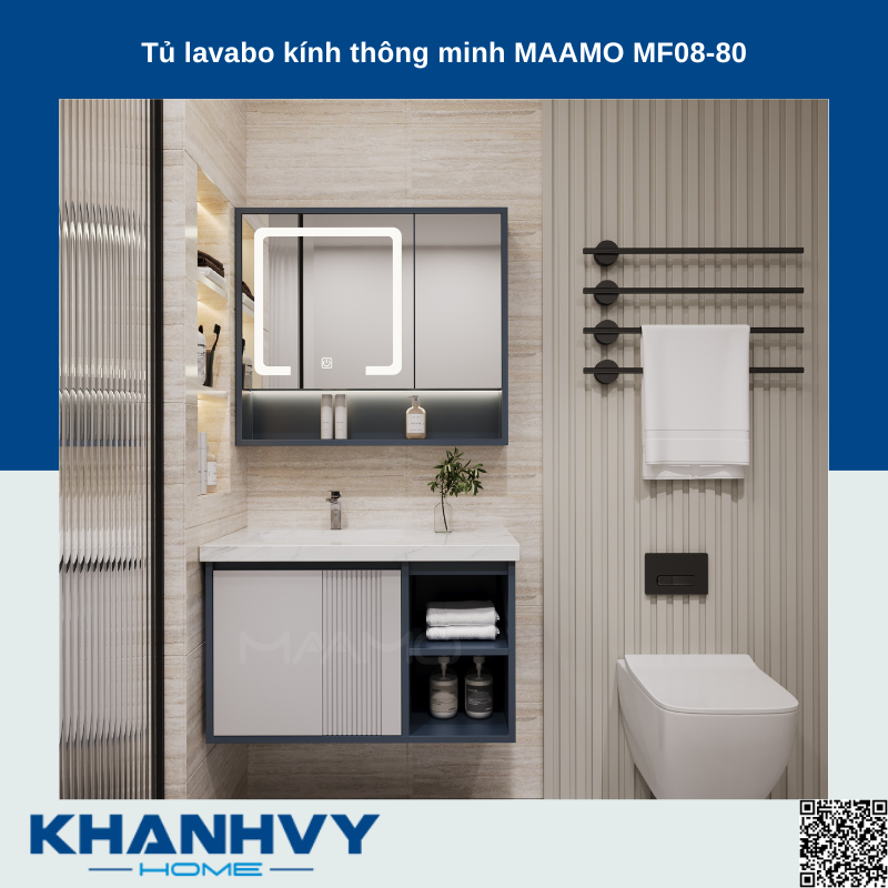 Tủ lavabo kính thông minh MAAMO MF08-80