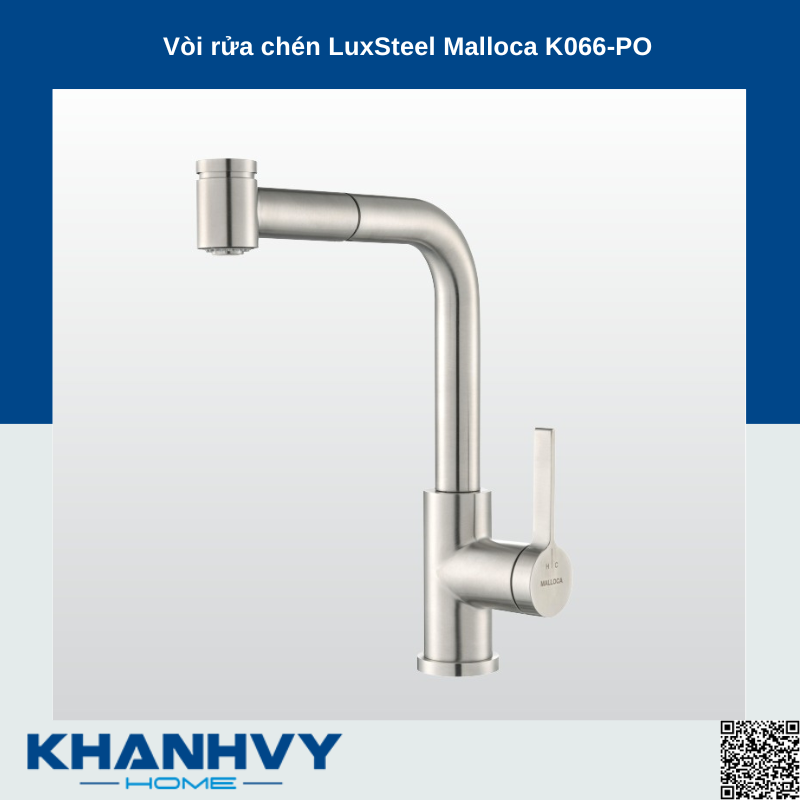 Vòi rửa chén LuxSteel Malloca K066-PO