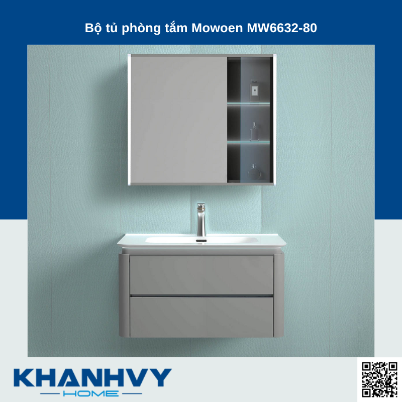 Bộ tủ phòng tắm Mowoen MW6632-80 Outlet