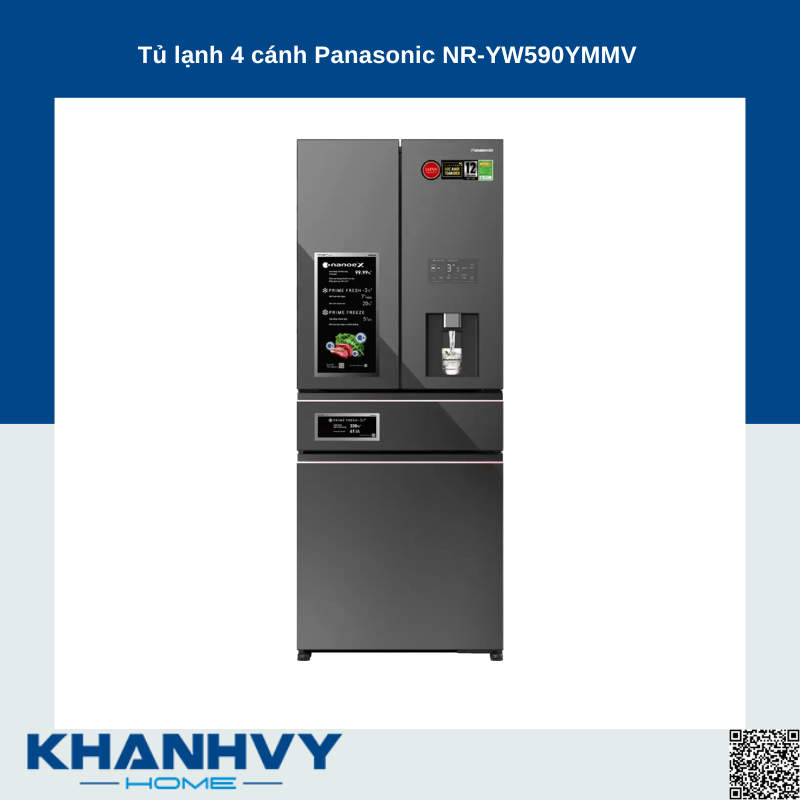 Tủ lạnh 4 cánh Panasonic NR-YW590YMMV