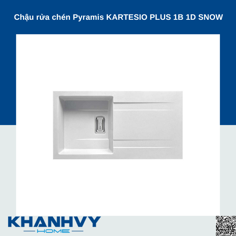 Chậu rửa chén Pyramis KARTESIO PLUS 1B 1D SNOW