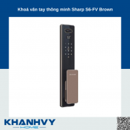 Khoá vân tay thông minh Sharp S6-FV Brown