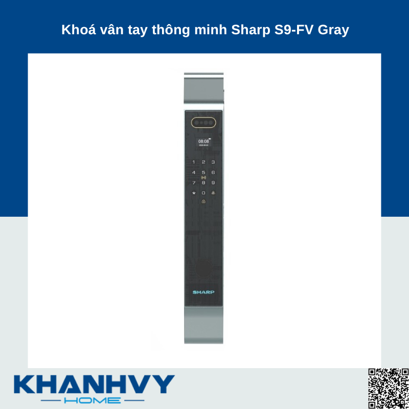 Khoá vân tay thông minh Sharp S9-FV Gray