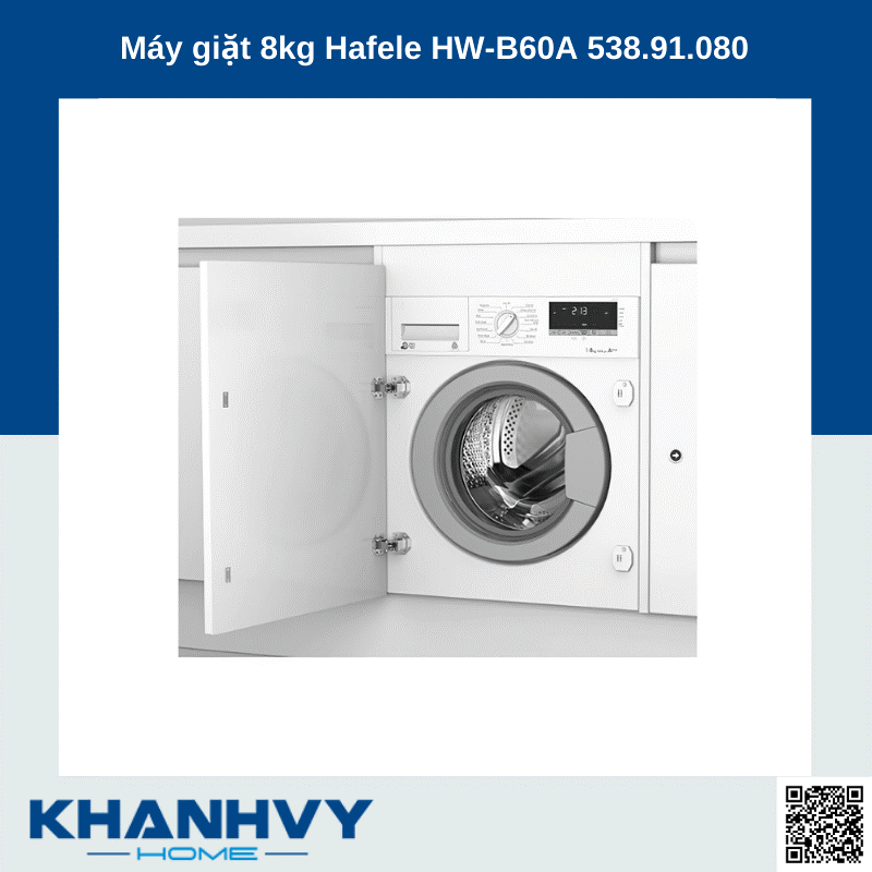  Sản phẩm máy giặt 8kg Hafele HW-B60A 538.91.080 chính hãng tại Khánh Vy Home