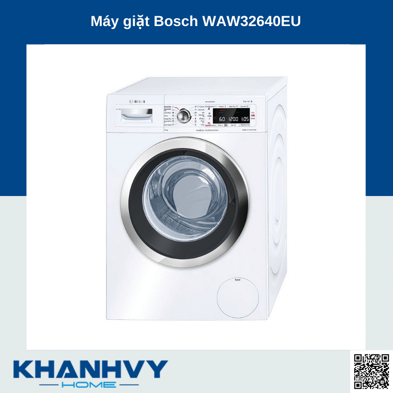Sản phẩm máy giặt BOSCH WAW32640EU được sản xuất theo công nghệ hiện đại của Đức và nhập khẩu nguyên chiếc từ châu Âu tại Khánh Vy Home