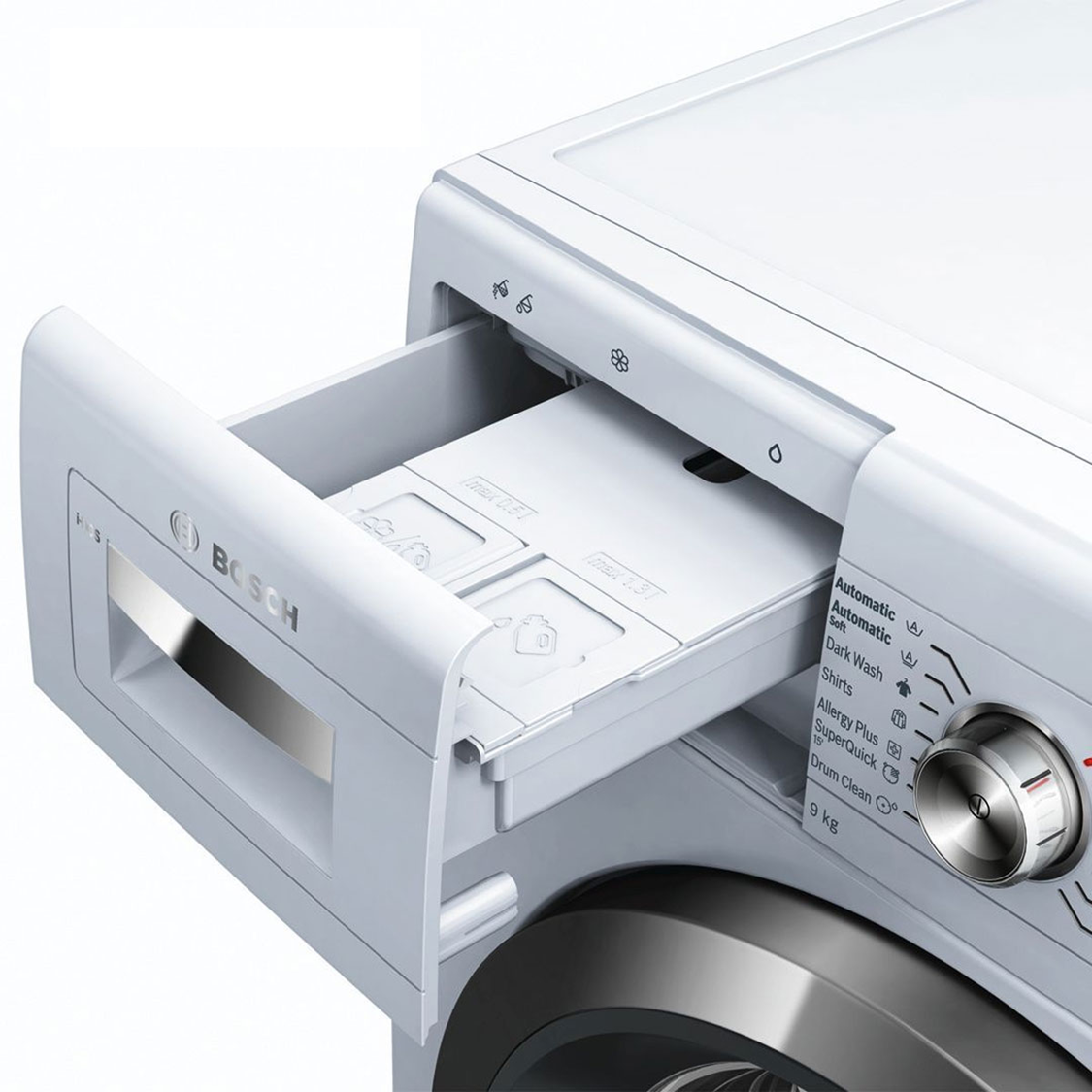  Hướng dẫn sử dụng khoang chứa bột giặt của máy giặt Bosh WAW32640EU