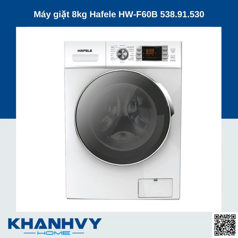  Sản phẩm máy giặt 8kg Hafele HW-F60B 538.91.530 chính hãng tại Khánh Vy Home