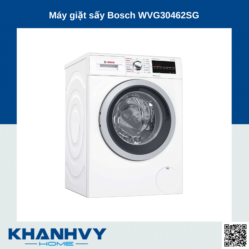  Sản phẩm máy giặt sấy BOSCH WVG30462SG được sản xuất theo công nghệ hiện đại của Đức và nhập khẩu nguyên chiếc từ châu Âu tại Khánh Vy Home