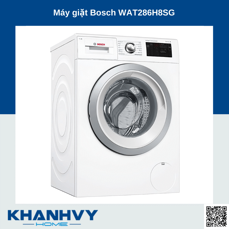 Sản phẩm máy giặt BOSCH WAT286H8SG được sản xuất theo công nghệ hiện đại của Đức và nhập khẩu nguyên chiếc từ châu Âu tại Khánh Vy Home