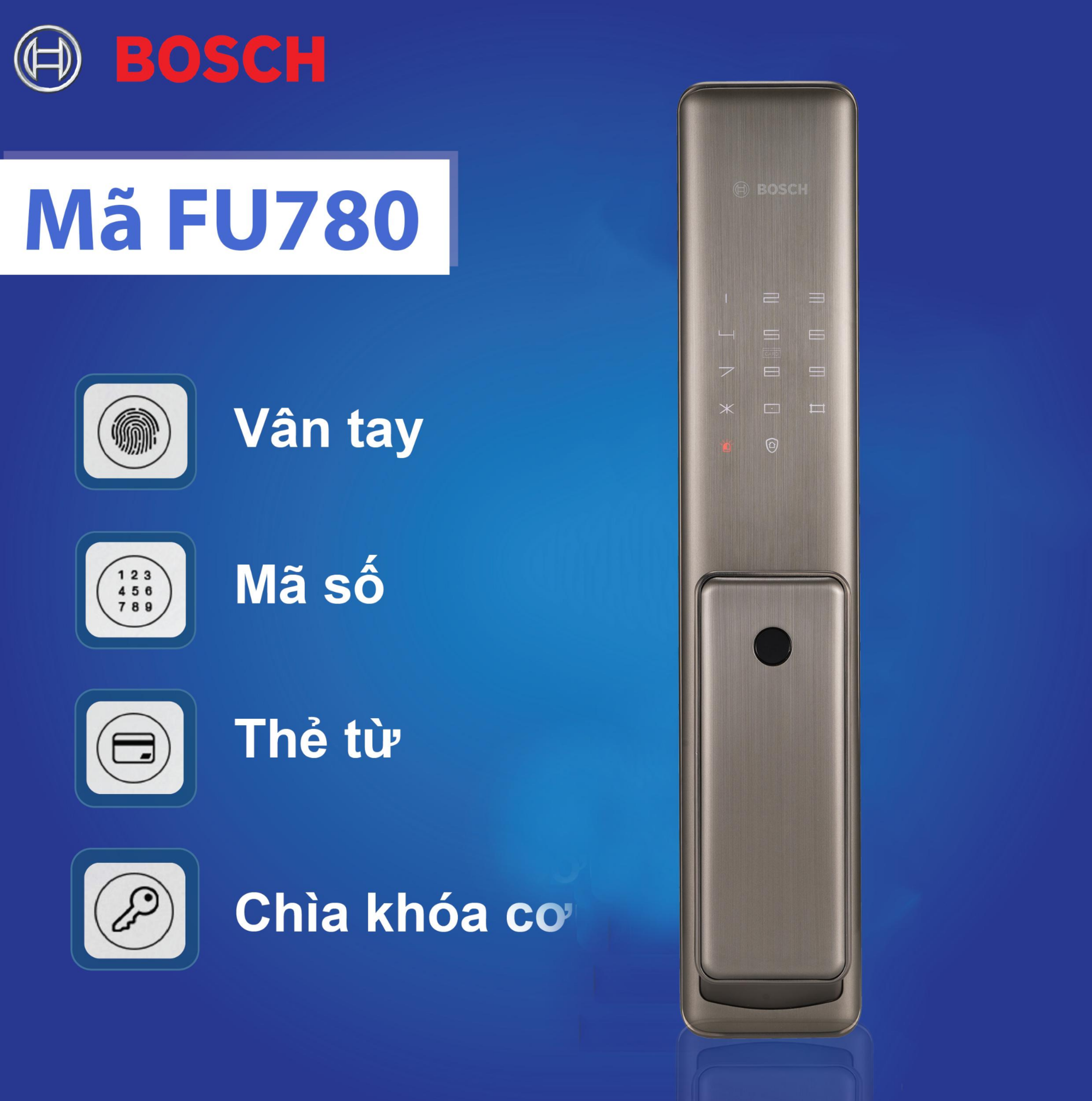  Bosch FU780 tích hợp nhiều chức năng mở cửa
