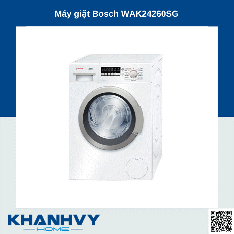 Sản phẩm máy giặt BOSCH WAK24260SG được sản xuất theo công nghệ hiện đại của Đức và nhập khẩu nguyên chiếc từ châu Âu tại Khánh Vy Home