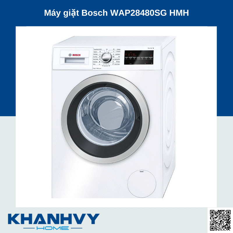  Sản phẩm máy giặt BOSCH WAP28480SG HMH được sản xuất theo công nghệ hiện đại của Đức và nhập khẩu nguyên chiếc từ châu Âu tại Khánh Vy Home