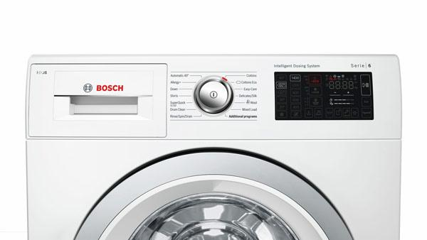  Máy giặt Bosch WAT24160SG được trang bị màn hình LED lớn dễ thao tác và chọn lựa các chương trình giặt