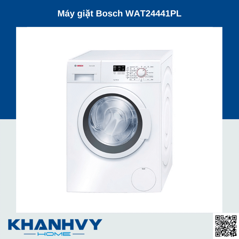  Sản phẩm máy giặt BOSCH WAT24441PL được sản xuất theo công nghệ hiện đại của Đức và nhập khẩu nguyên chiếc từ châu Âu tại Khánh Vy Home