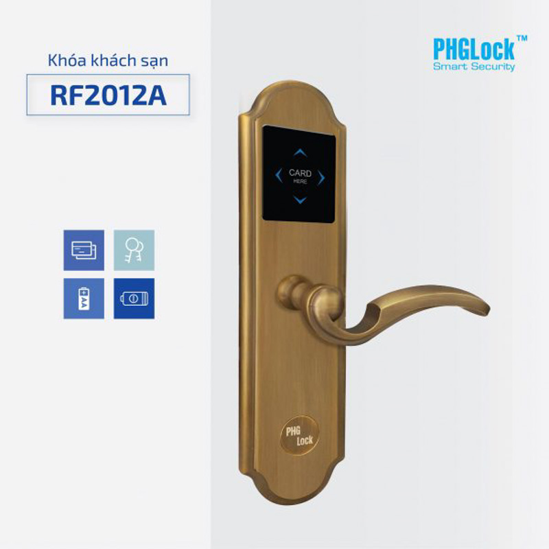 Sản phẩm khóa khách sạn PHGlock RF2012A - R sở hữu thiết kế đơn giản nhưng vô cùng sang trọng