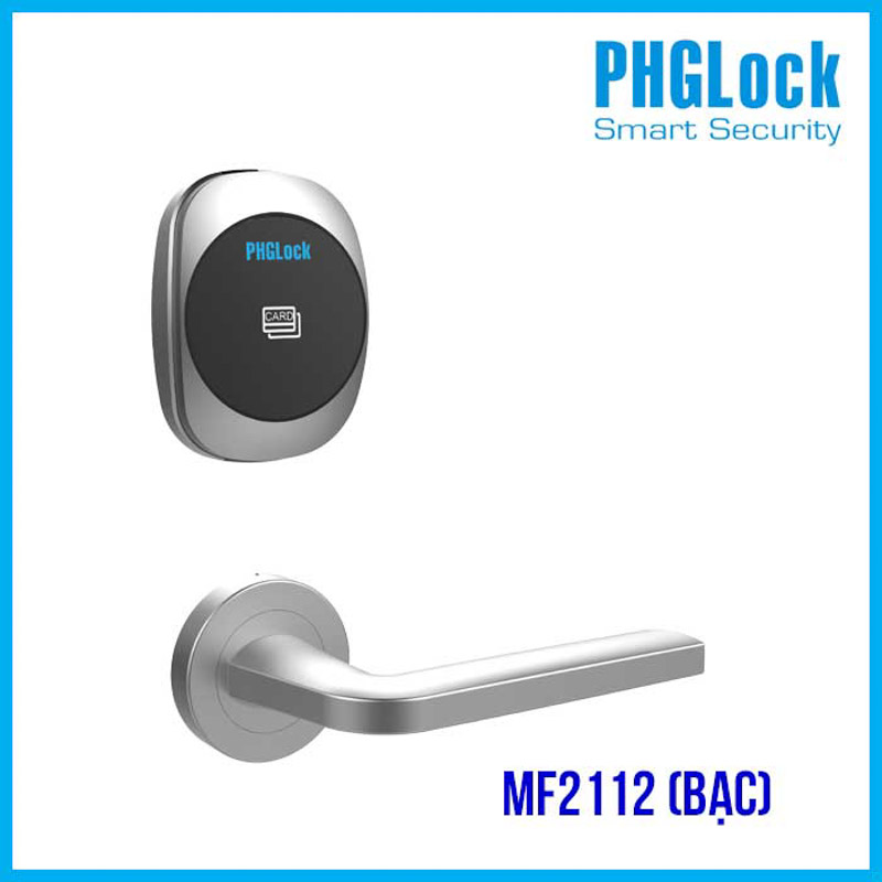Khóa khách sạn PHGlock MF2112S - R là khóa mở phải, sở hữu màu bạc sang trọng