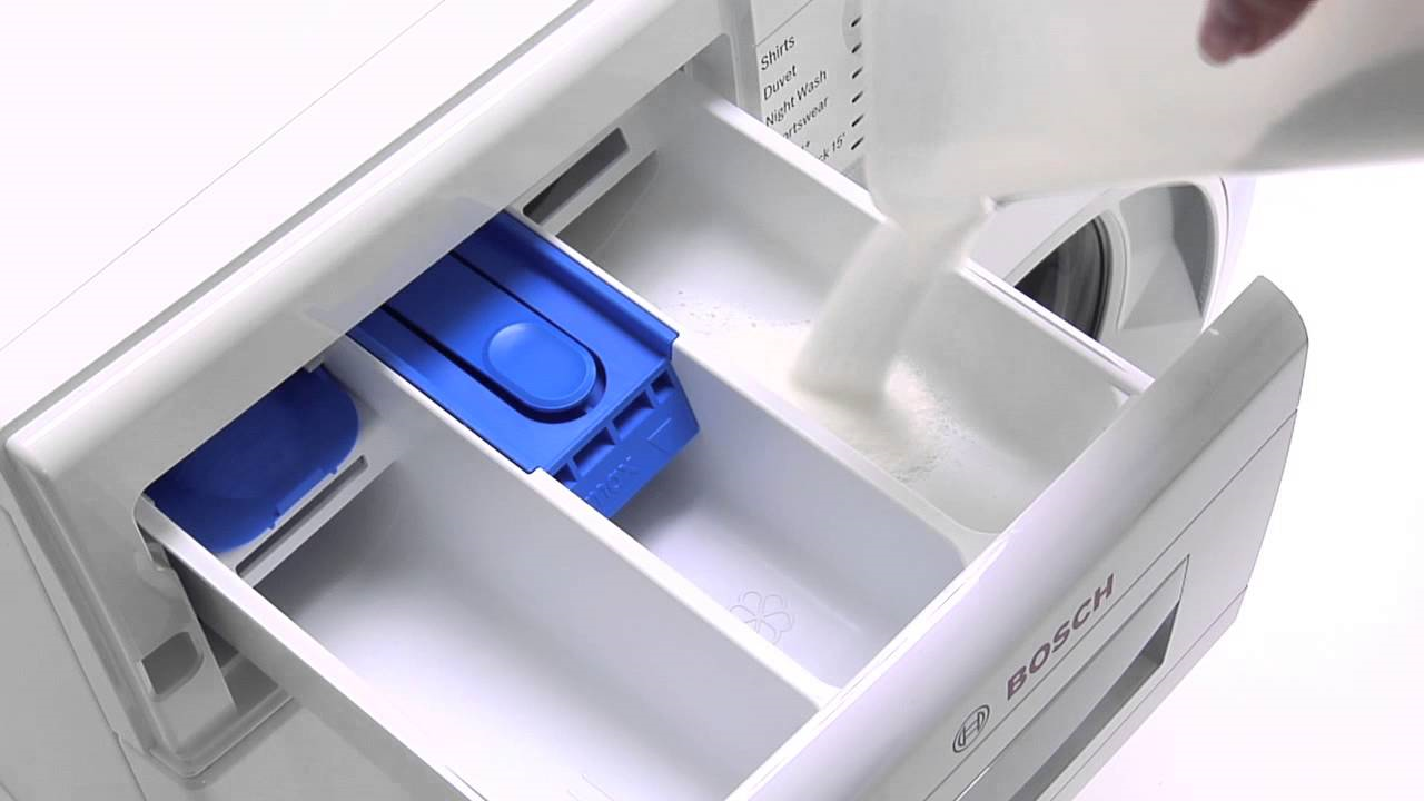  Hướng dẫn sử dụng khoang chứa bột giặt của máy giặt Bosch WAW24440PL
