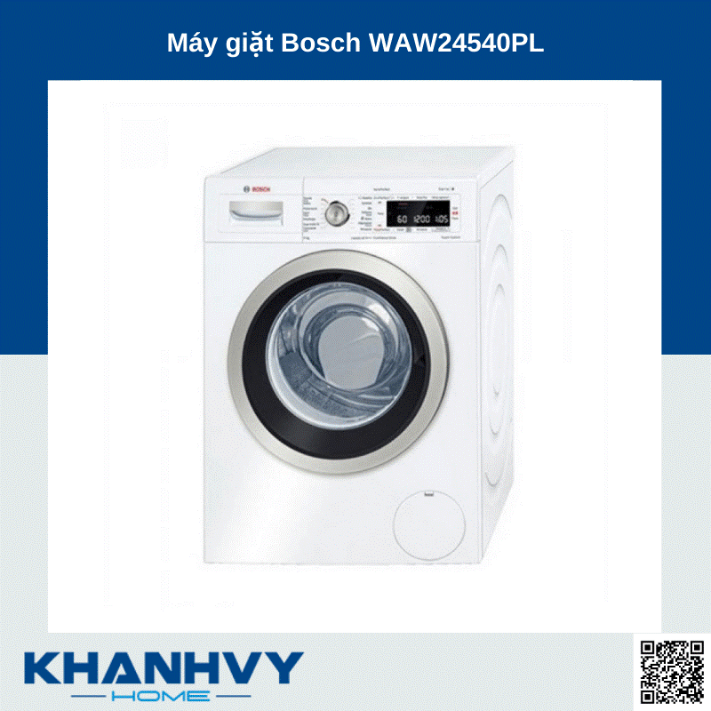  Sản phẩm máy giặt BOSCH WAW24540PL được sản xuất theo công nghệ hiện đại của Đức và nhập khẩu nguyên chiếc từ châu Âu tại Khánh Vy Home
