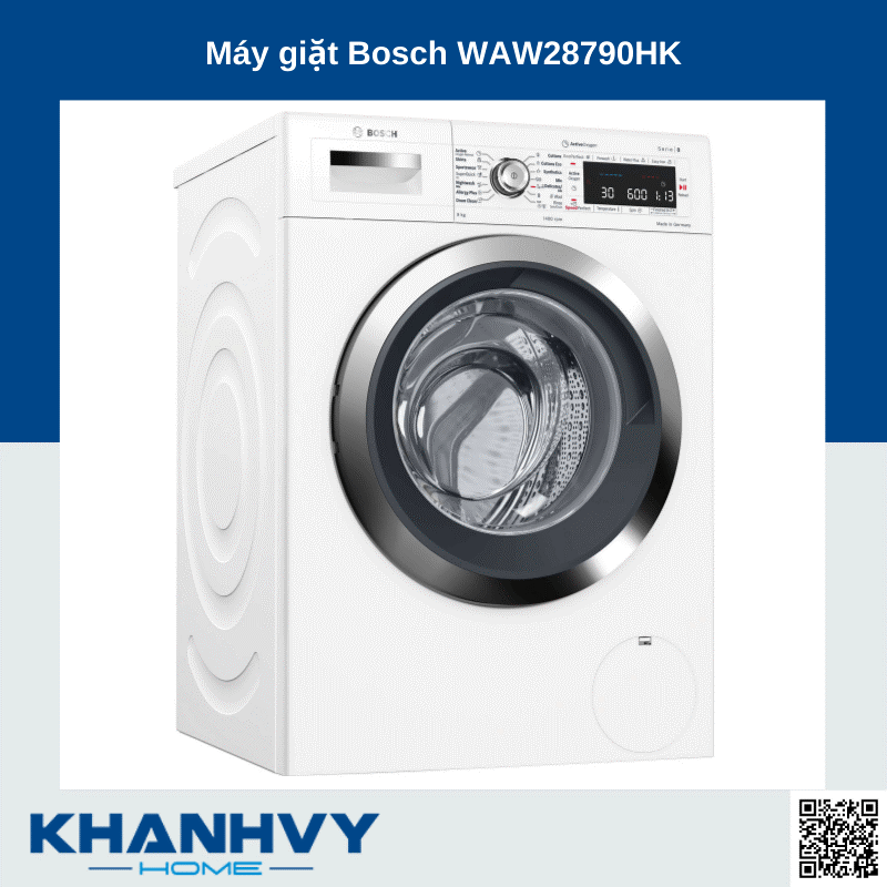  Sản phẩm máy giặt BOSCH WAW28790HK được sản xuất theo công nghệ hiện đại của Đức và nhập khẩu nguyên chiếc từ châu Âu tại Khánh Vy Home