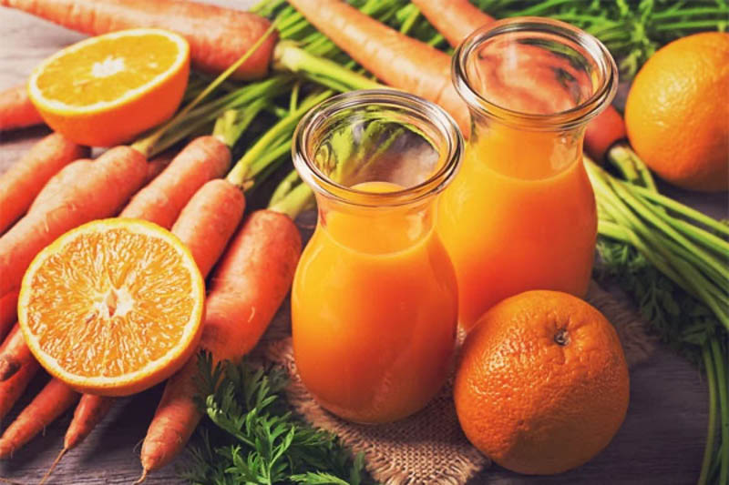 Cách làm nước nước ép cà rốt cam