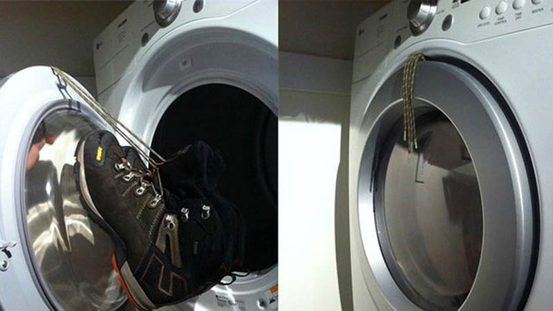 Cách làm giày nhanh khô bằng máy sấy quần áo
