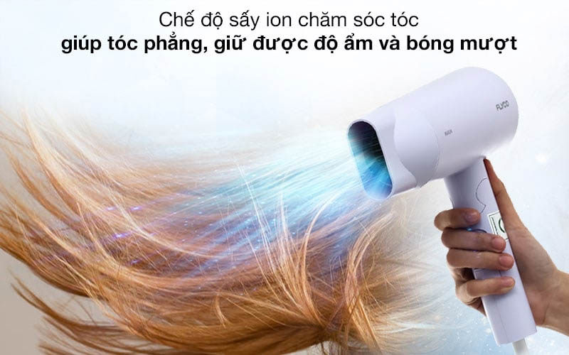 Hoàn thành sấy tóc với chế độ mát