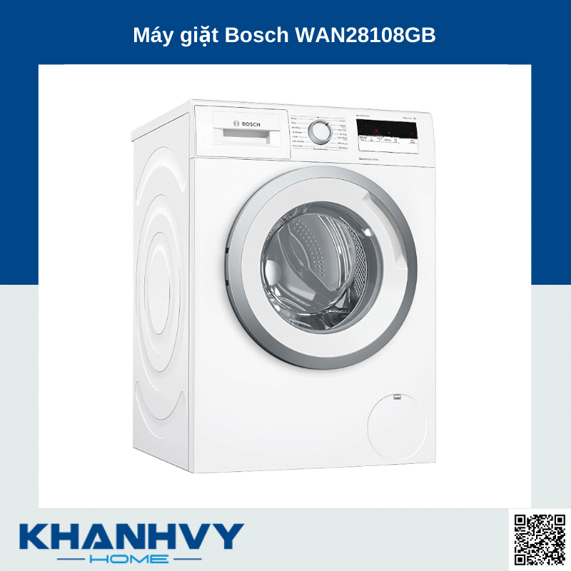  Sản phẩm máy giặt BOSCH WAN28108GB được sản xuất theo công nghệ hiện đại của Đức và nhập khẩu nguyên chiếc từ châu Âu tại Khánh Vy Home