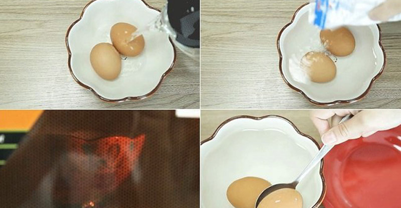 Luộc trứng nhưng vẫn giữ nguyên vỏ trứng